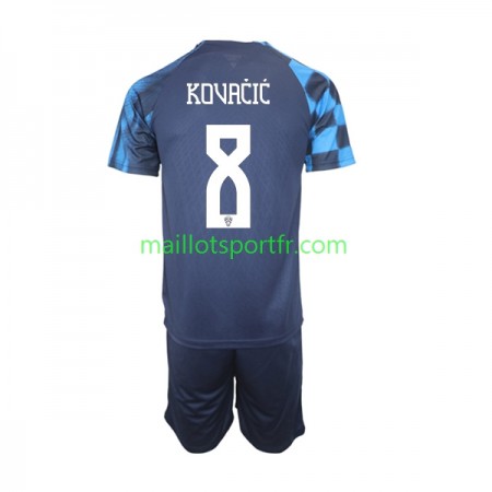 Maillot de Foot Croatie Kovacic 8 Enfant Exterieur Coupe du monde 2022 Maillot de Foot Croatie Kovacic 8 Enfant Exterieur Coupe du monde 2022